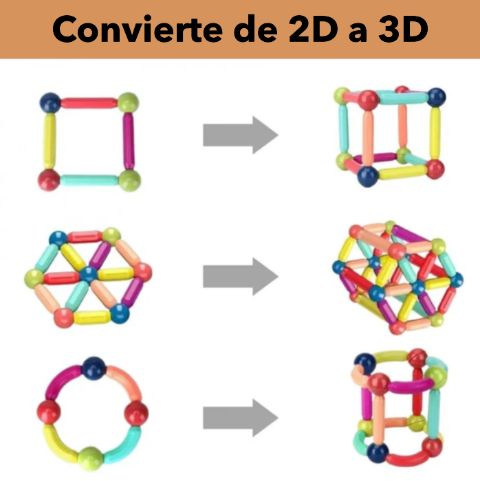 Juego Educativo - Bloques Magnéticos Montessori